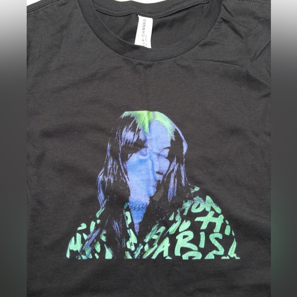 NWOT Billie Eilish Black T-shirt Women’s Cut Size Small - Picture 2 of 4